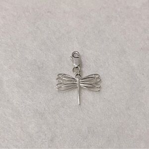New Dainty Sterling Silver Dragonfly Charm/Pendant 
w/925 Lobster Claw Clasp